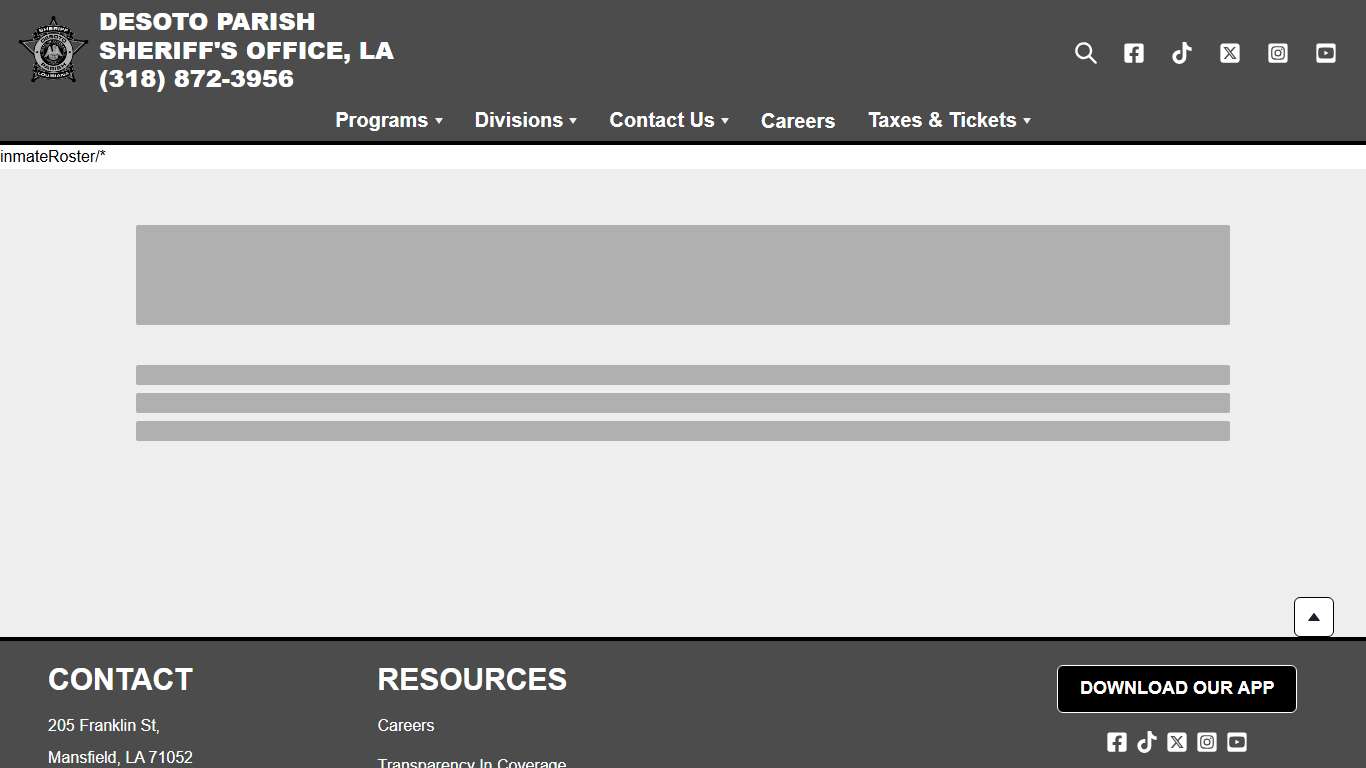 Inmate Roster | DeSoto Parish Sheriff’s Office (LA)