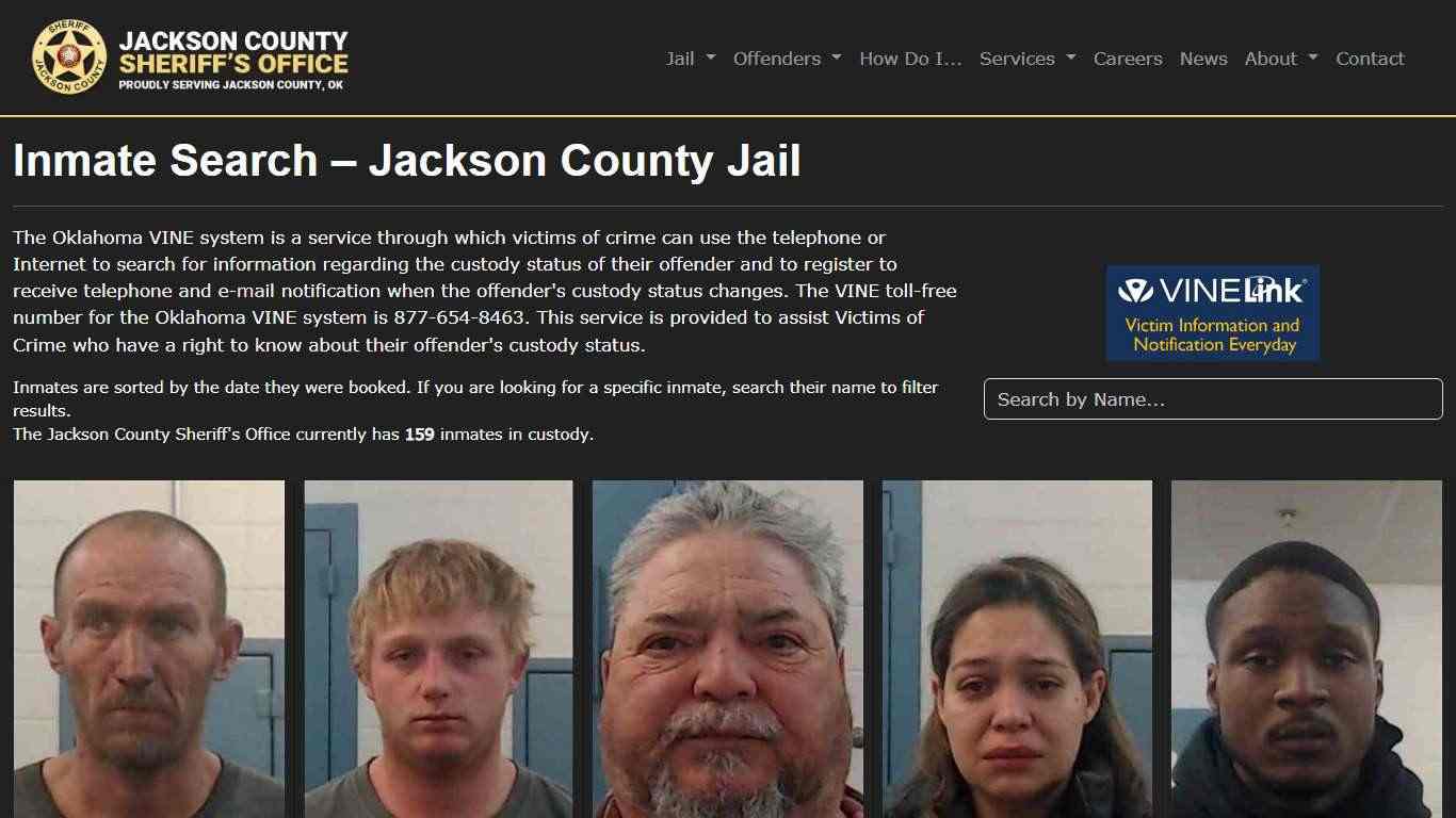 Inmate Search | Jackson County Sheriff's Office